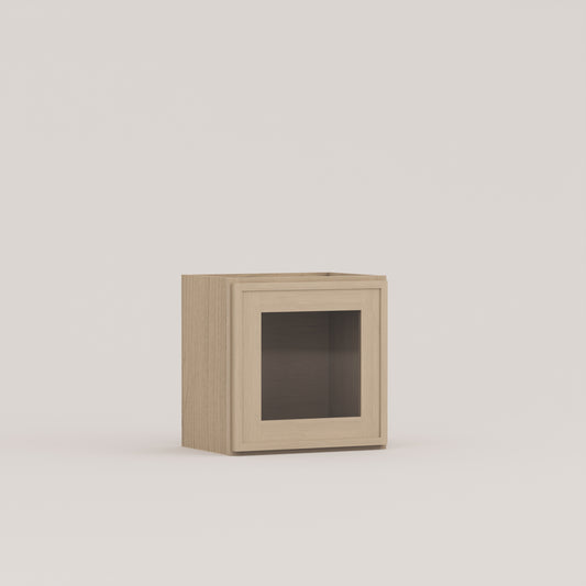 Slim Frame Shaker 18” H x 12” D Stackable Glass Door Wall Cabinet