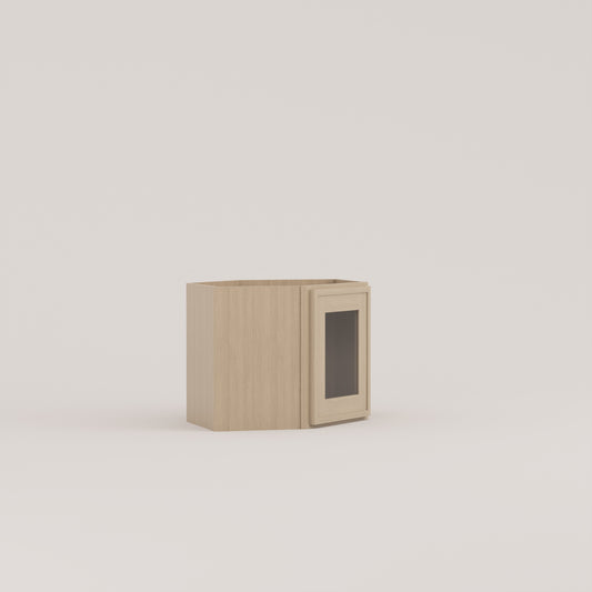 Slim Frame Shaker Diagonal Corner Wall Cabinet 24" W x 12" to 42” H x 12" D