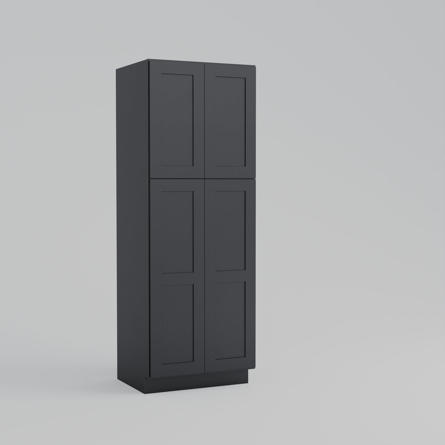 Shaker Standard Utility Tall Pantry Cabinet 24" D + Two Skin Panels