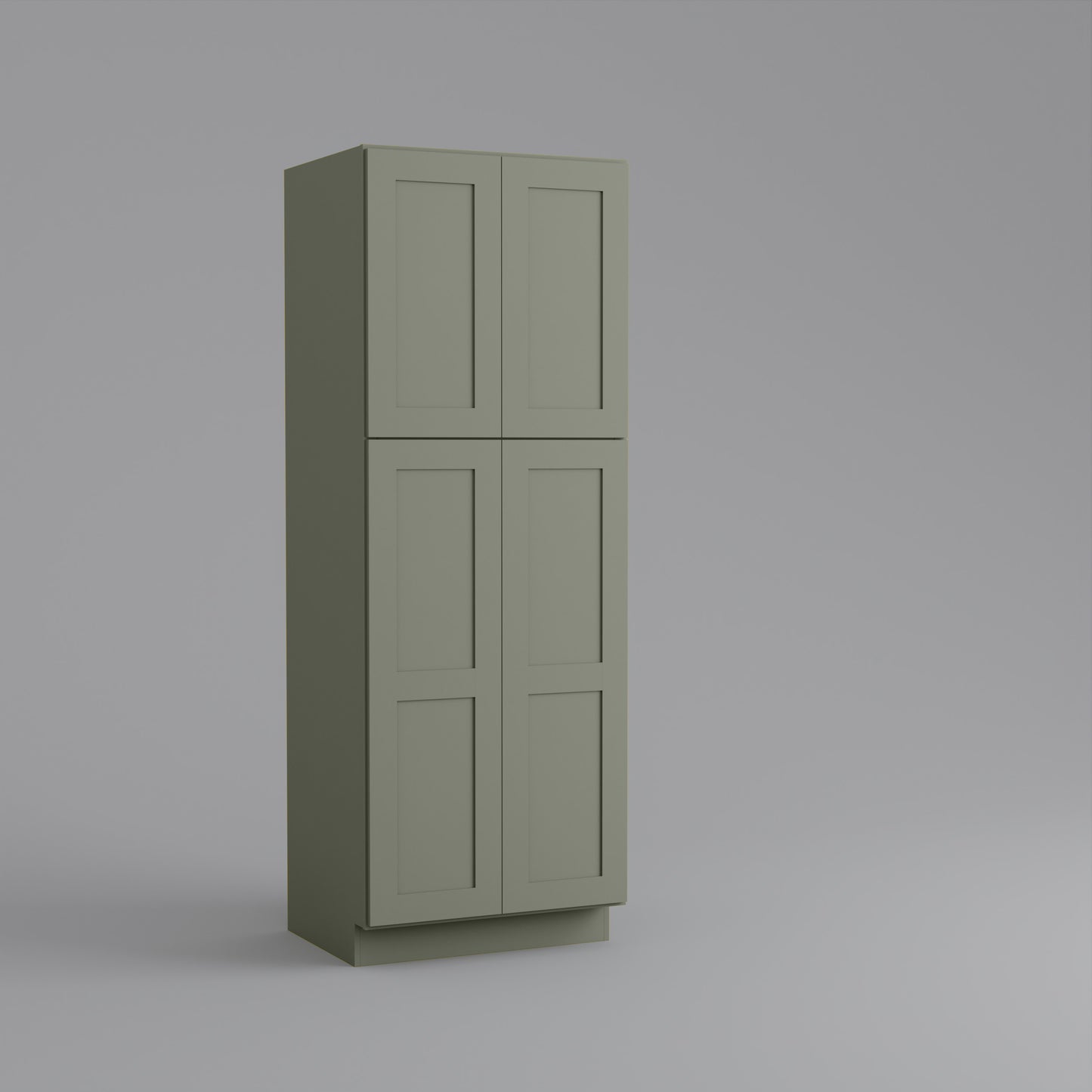 Shaker Standard Utility Tall Pantry Cabinet 24" D + Two Skin Panels