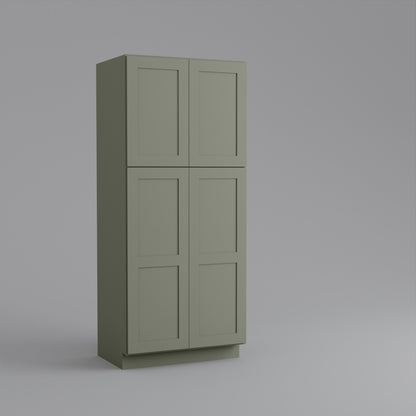 Shaker Standard Utility Tall Pantry Cabinet 24" D + Two Skin Panels