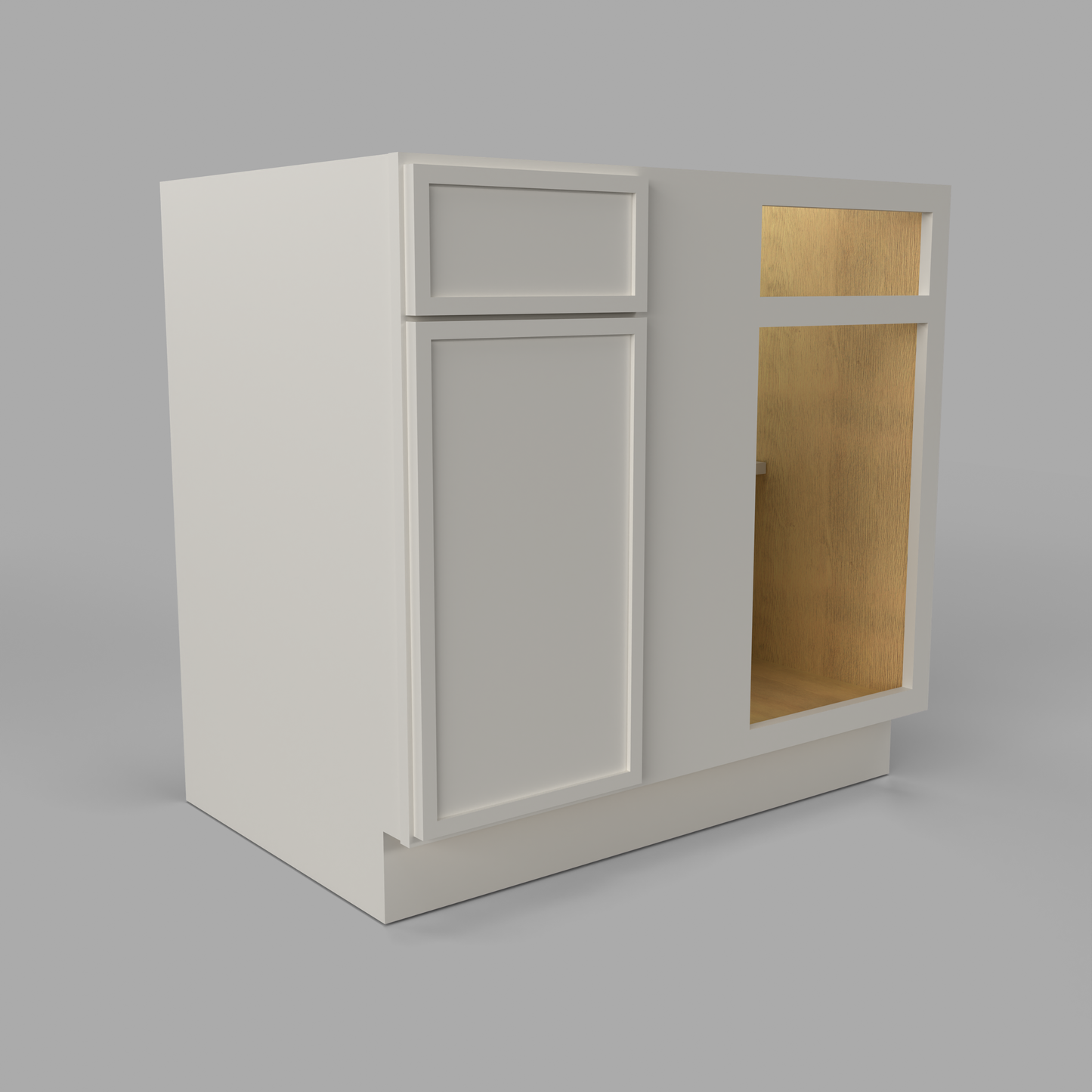 Slim Frame Shaker Blind Corner Base Cabinet 36"-42” W x 34.5" H x 24" D