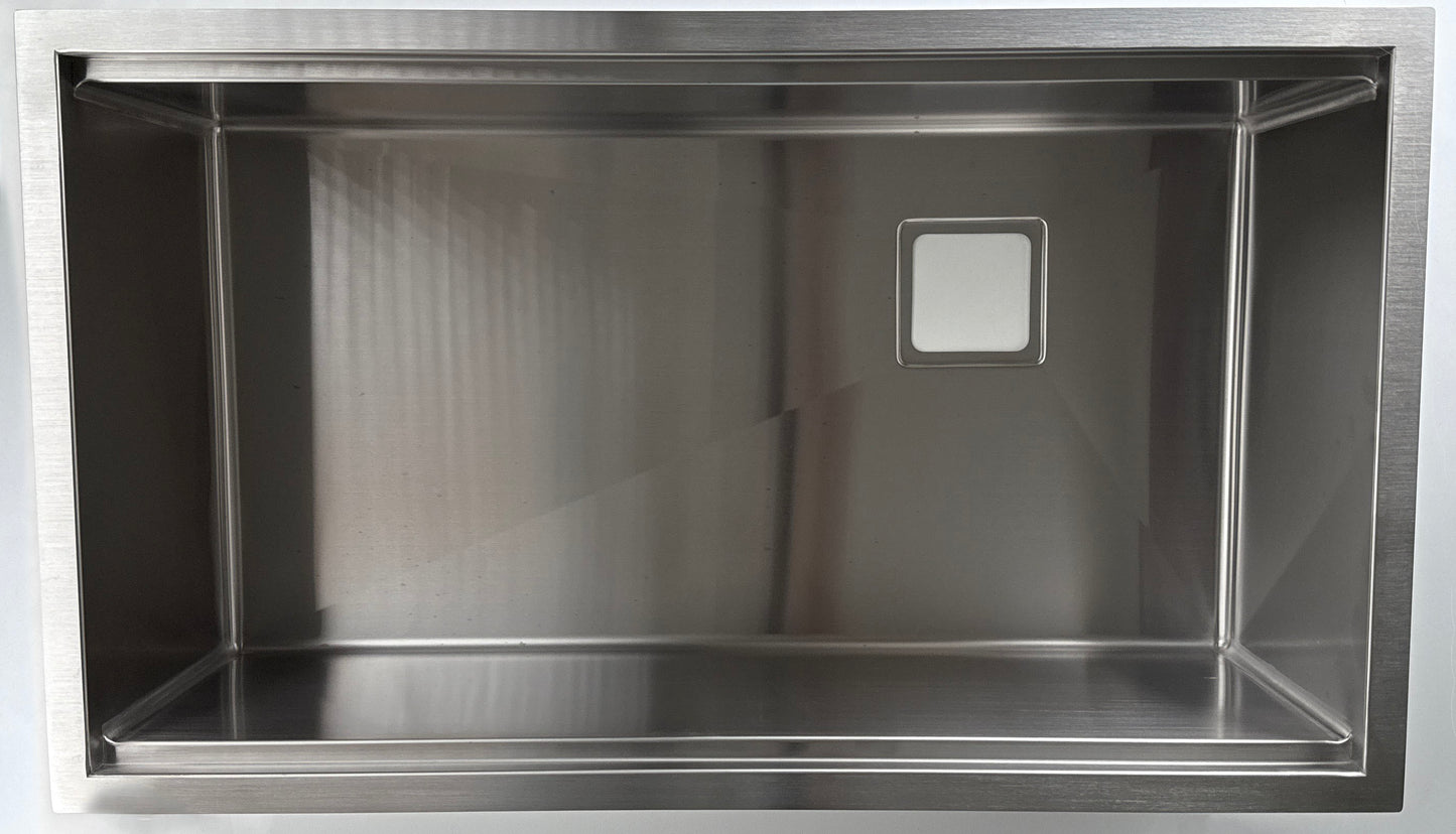 Workstation Ledge Undermount Sink 16 Gauge Stainless Steel Single Bowl Includes 10 Accessories