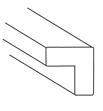 Outside Corner Moulding Finished Solid Hardwood 3/4" x 3/4" x 94"