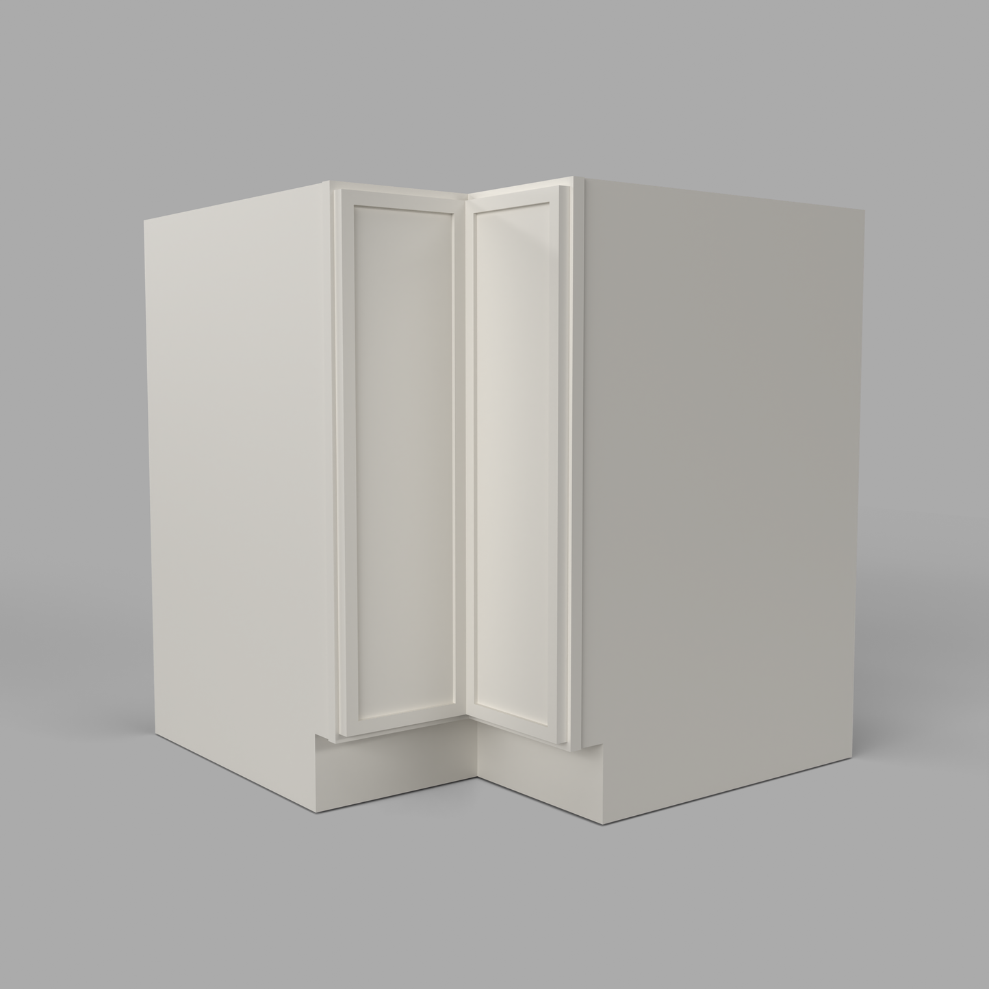 Slim Frame Shaker Lazy Susan Base Corner Cabinet 33" to 36” W x 34.5" H x 24" D