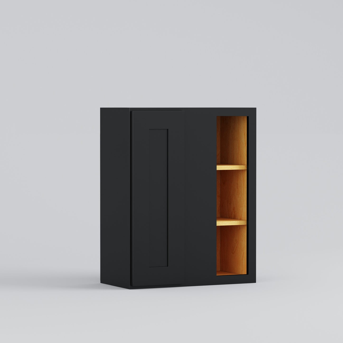 Shaker Blind Corner Wall Cabinet one door black