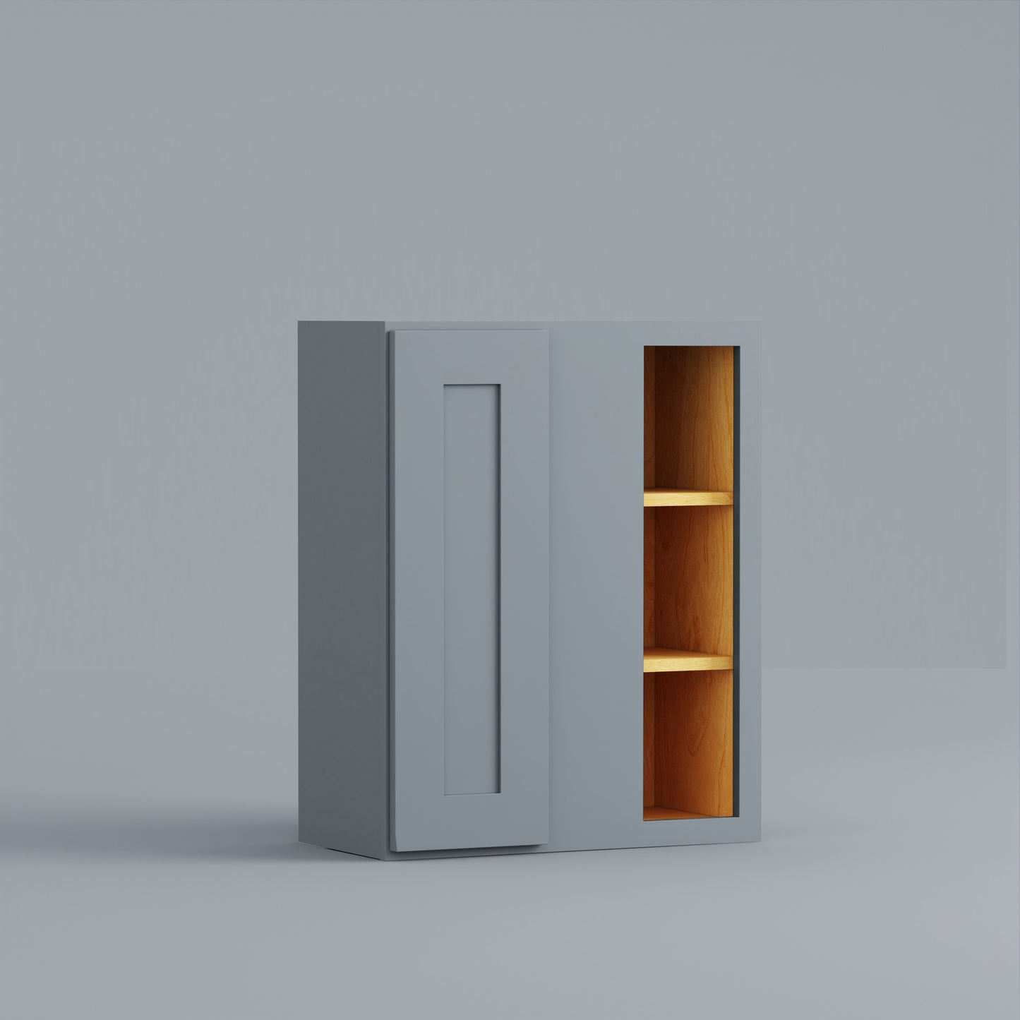 Shaker Blind Corner Wall Cabinet one door grey