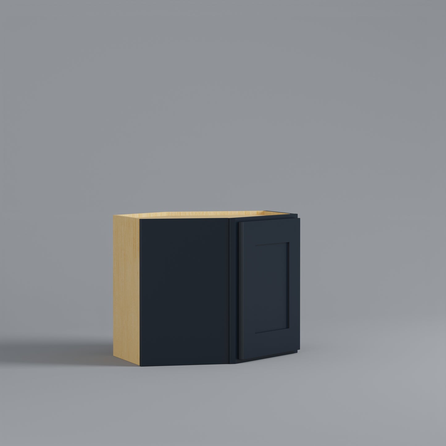 Shaker Diagonal Corner Wall Cabinet blue 18