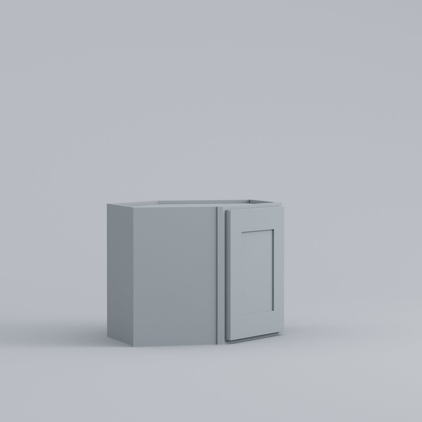 Shaker Diagonal Corner Wall Cabinet grey