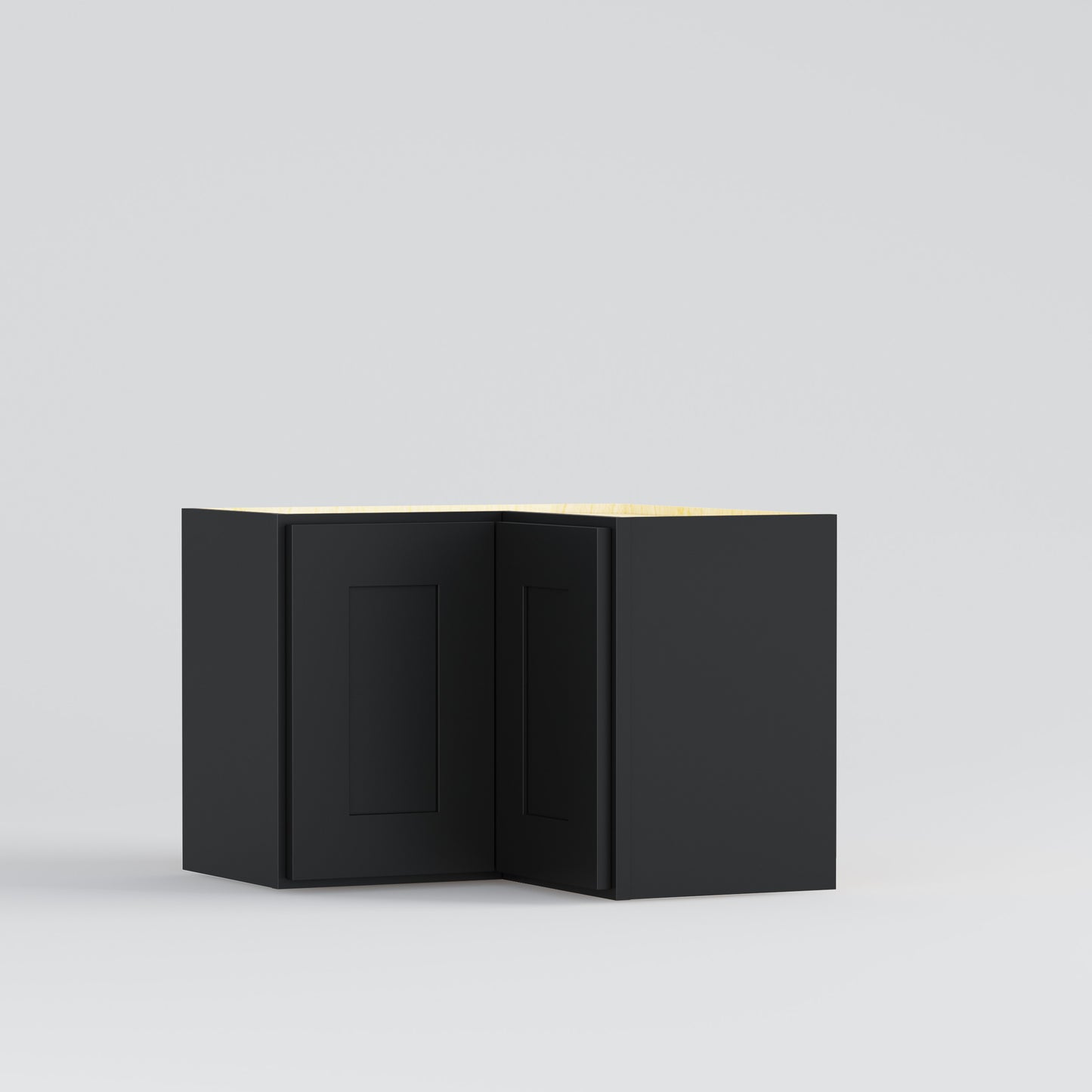 Shaker Easy Reach Corner Wall Cabinet black