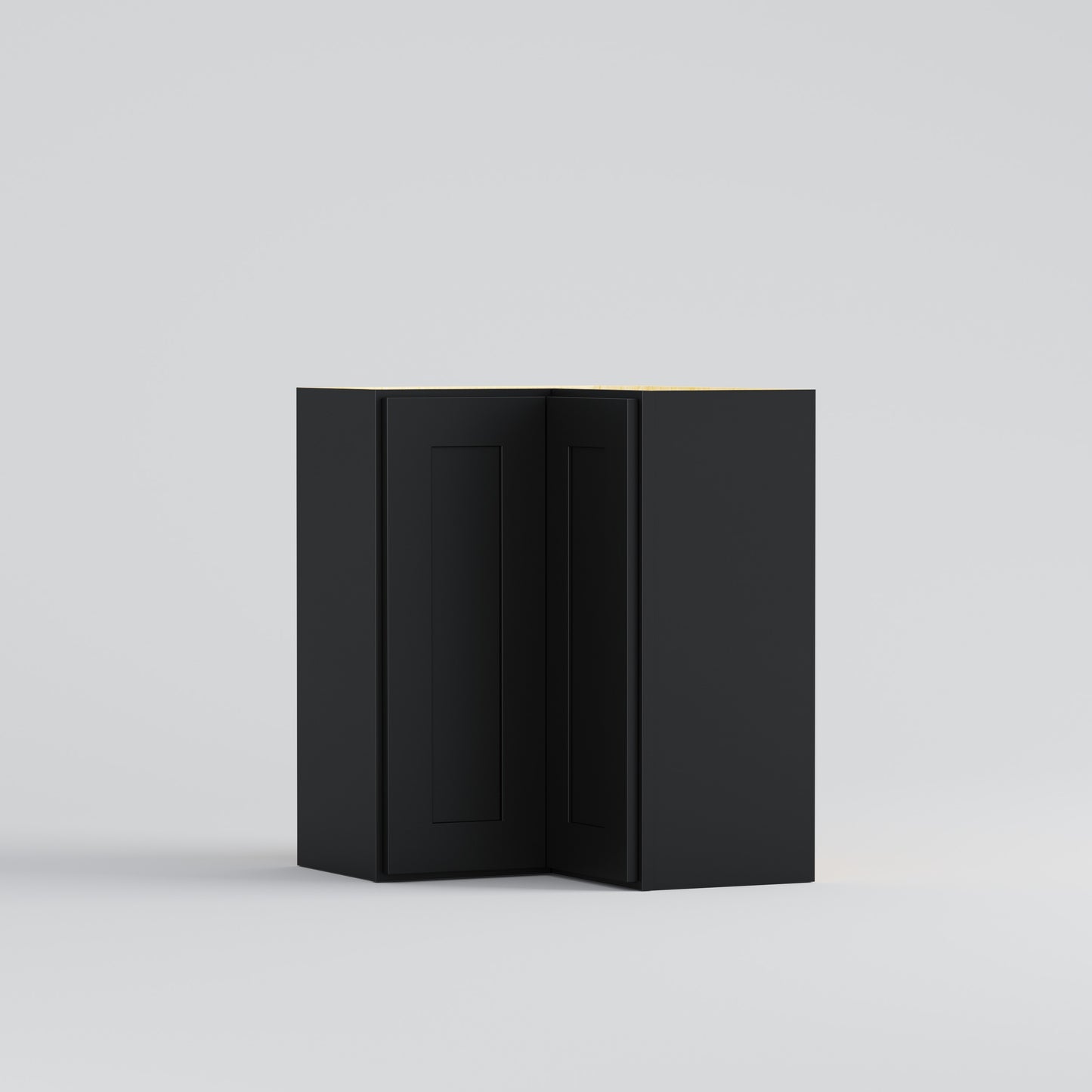 Shaker Easy Reach Corner Wall Cabinet black