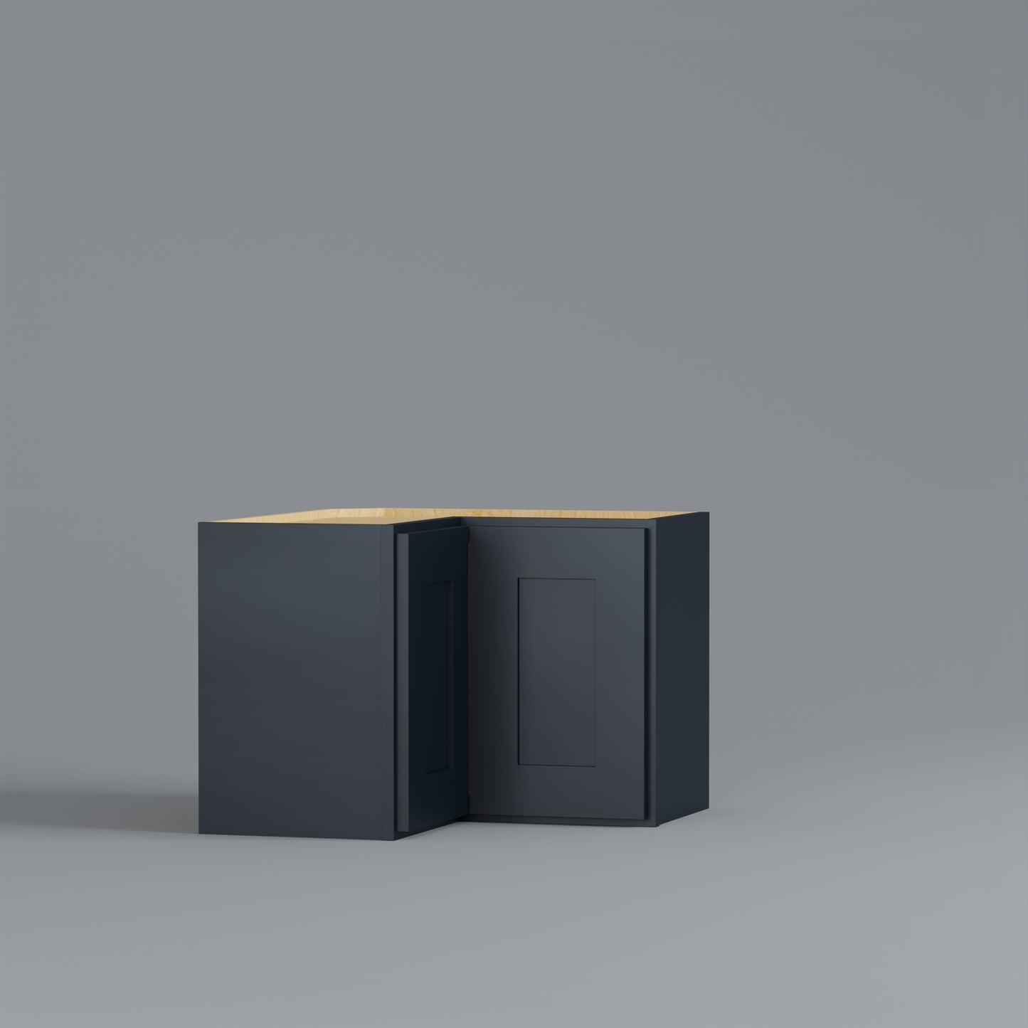 Shaker Easy Reach Corner Wall Cabinet blue 18