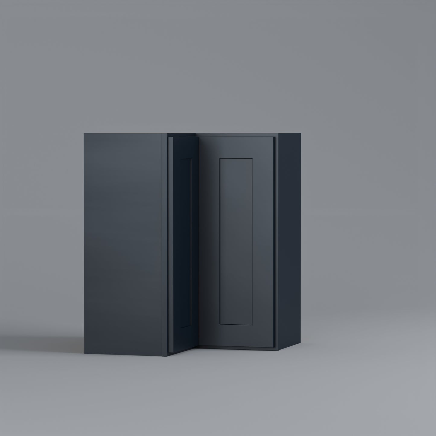 Shaker Easy Reach Corner Wall Cabinet blue