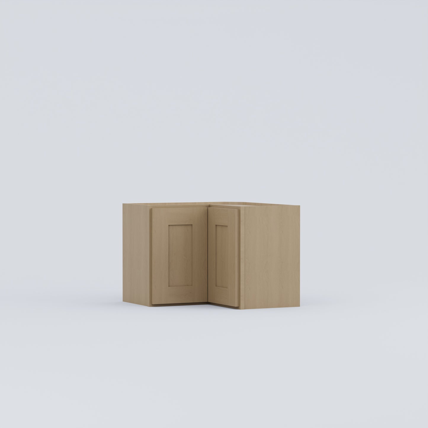 Shaker Easy Reach Corner Wall Cabinet natural wood