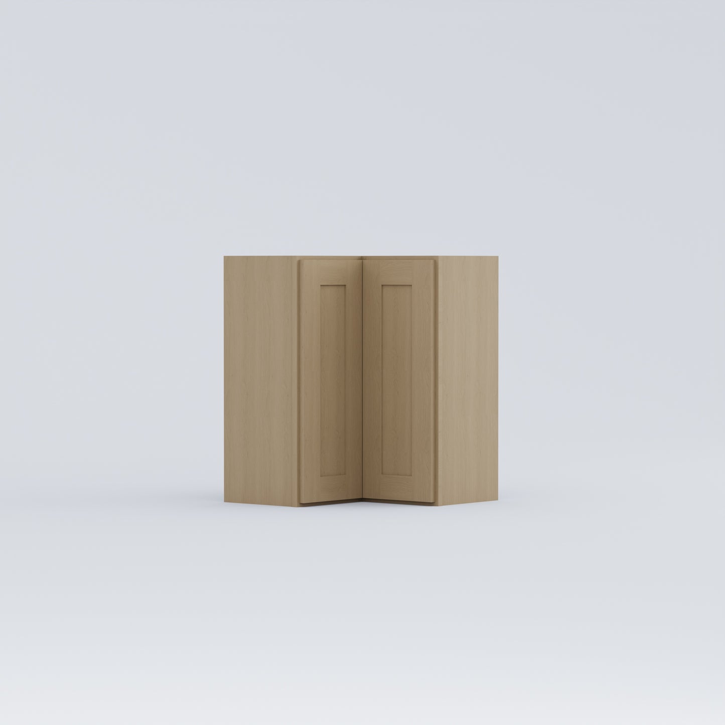 Shaker Easy Reach Corner Wall Cabinet natural wood