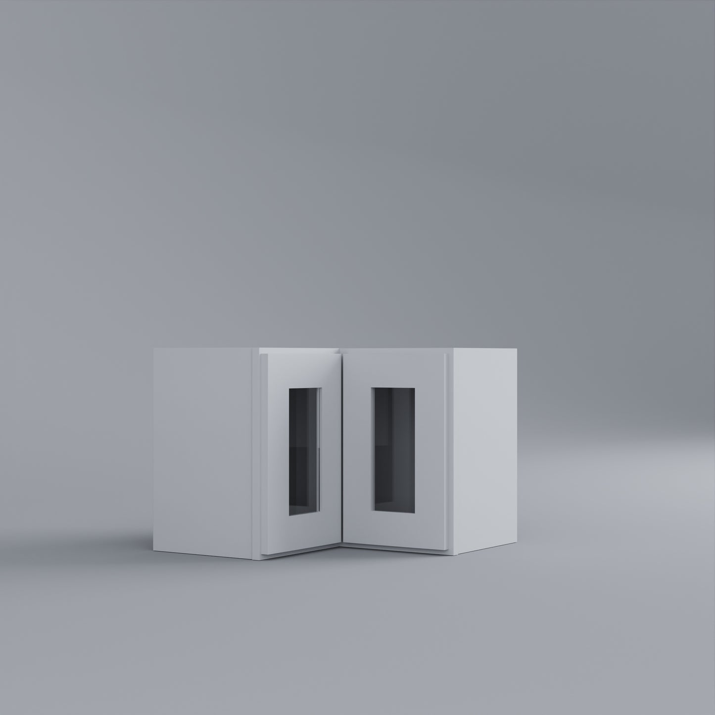 Shaker Easy Reach Corner Wall Cabinet white
