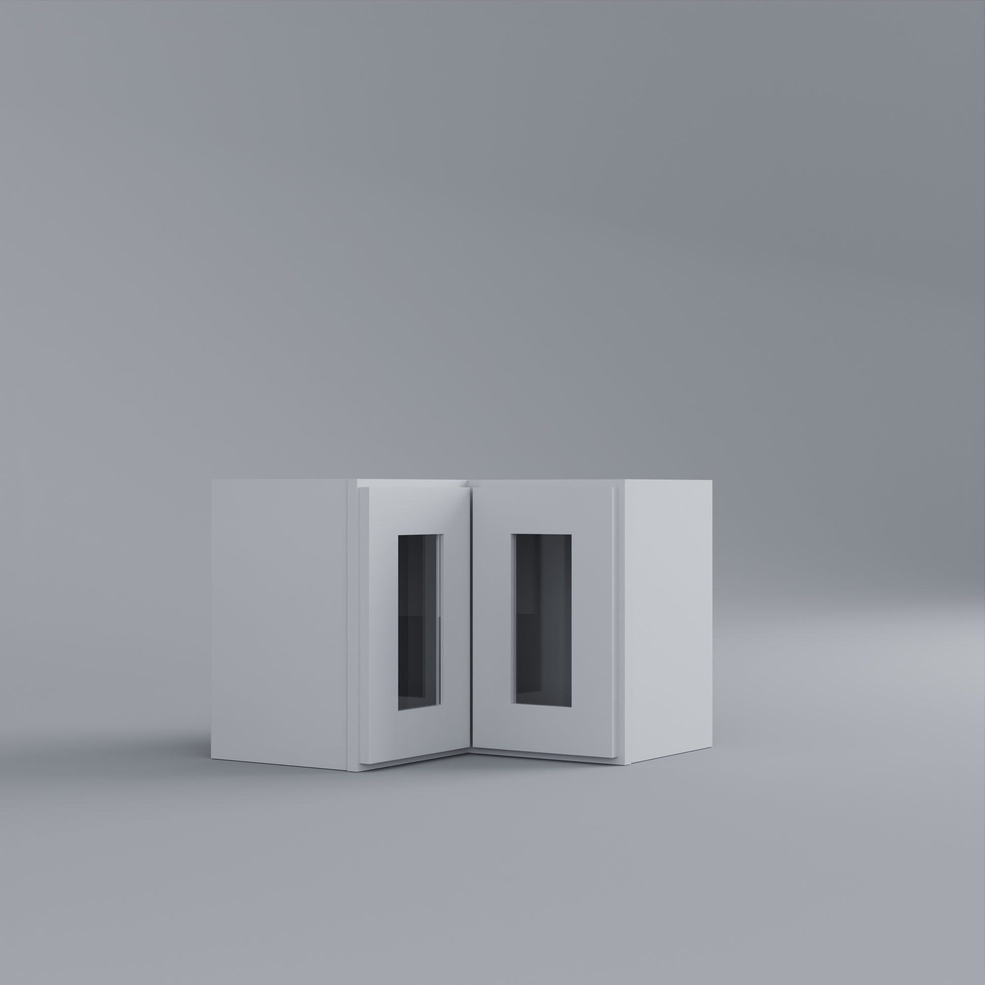 Shaker Easy Reach Corner Wall Cabinet white