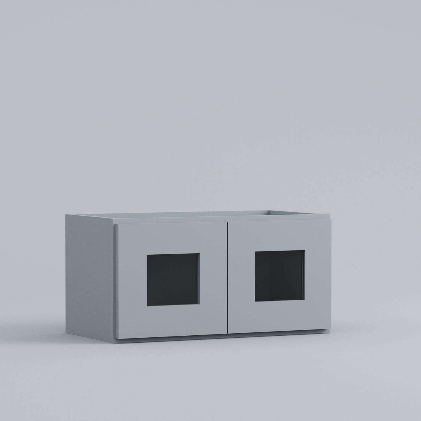 Shaker Grey Glass Door wall Cabinet 3012