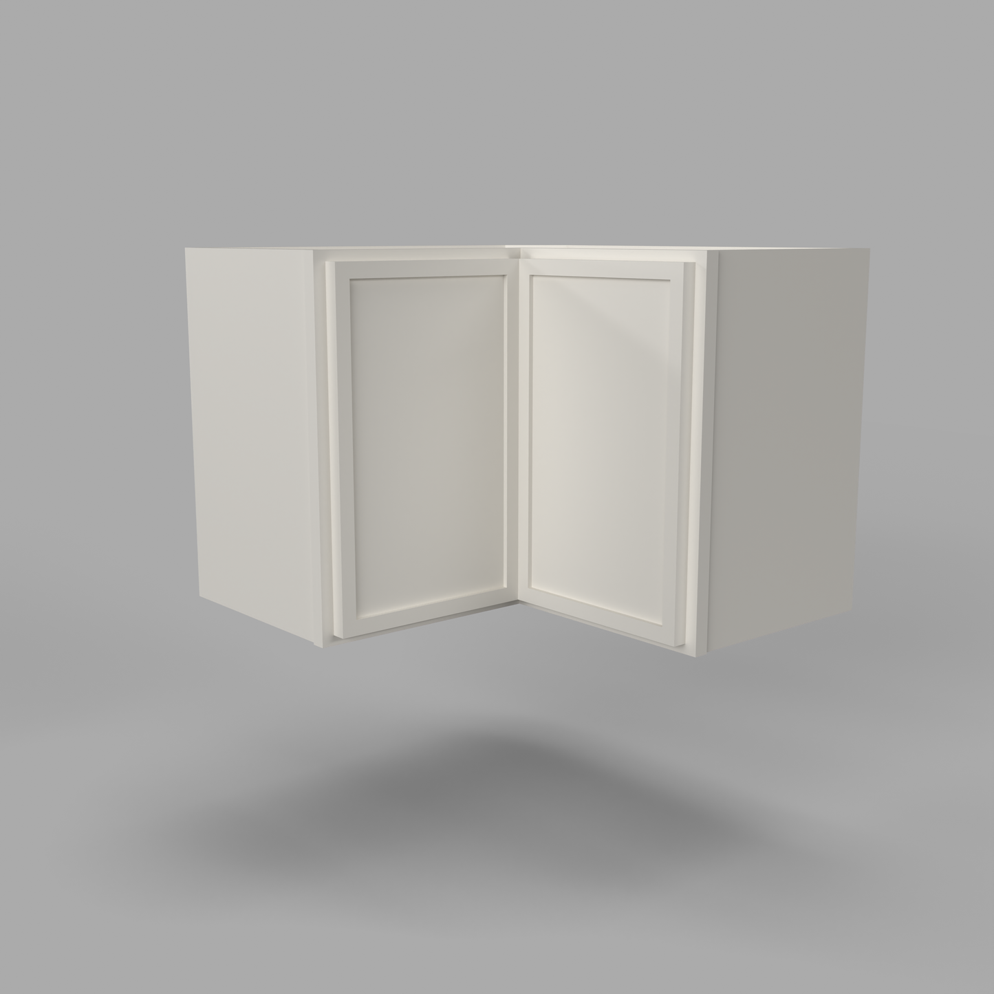 Slim Frame Shaker Easy Reach Corner Wall Cabinet