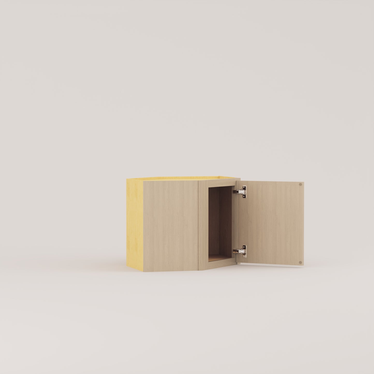 Slim Frame Shaker Diagonal Corner Wall Cabinet