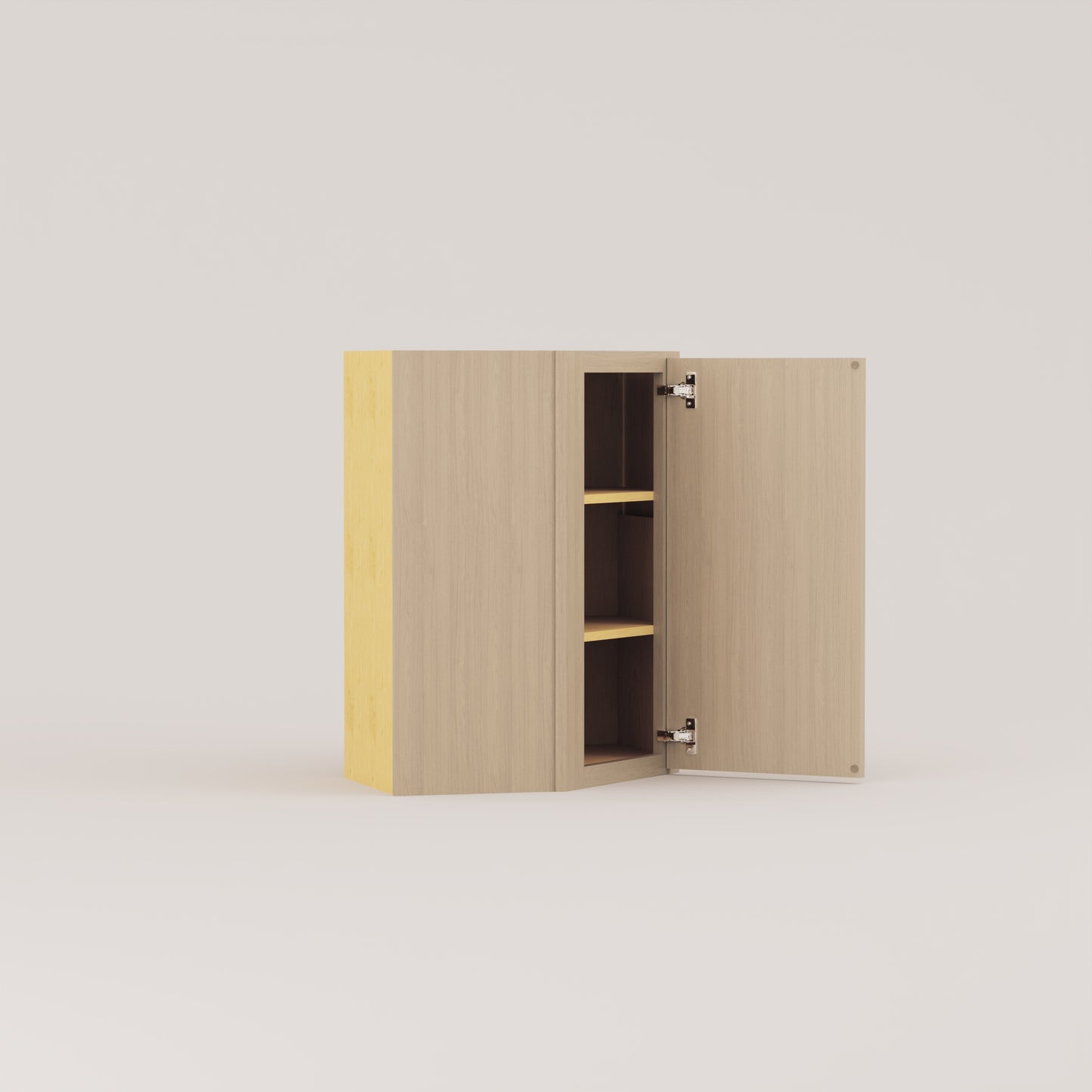 Slim Frame Shaker Diagonal Corner Wall Cabinet