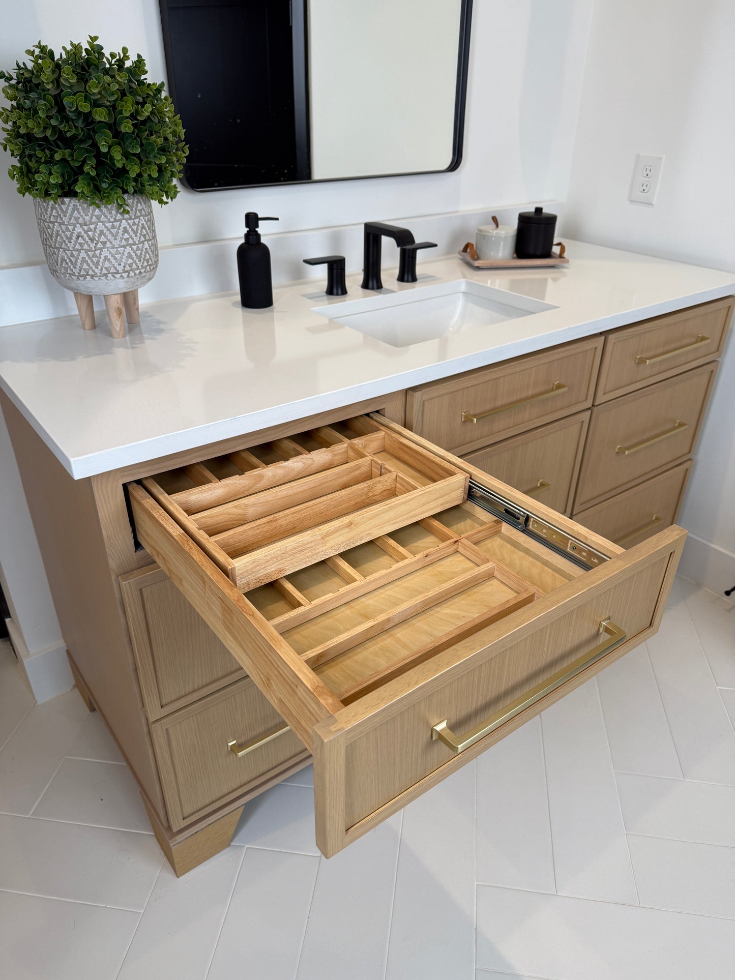Two Tier cutlery tray drawer 21"