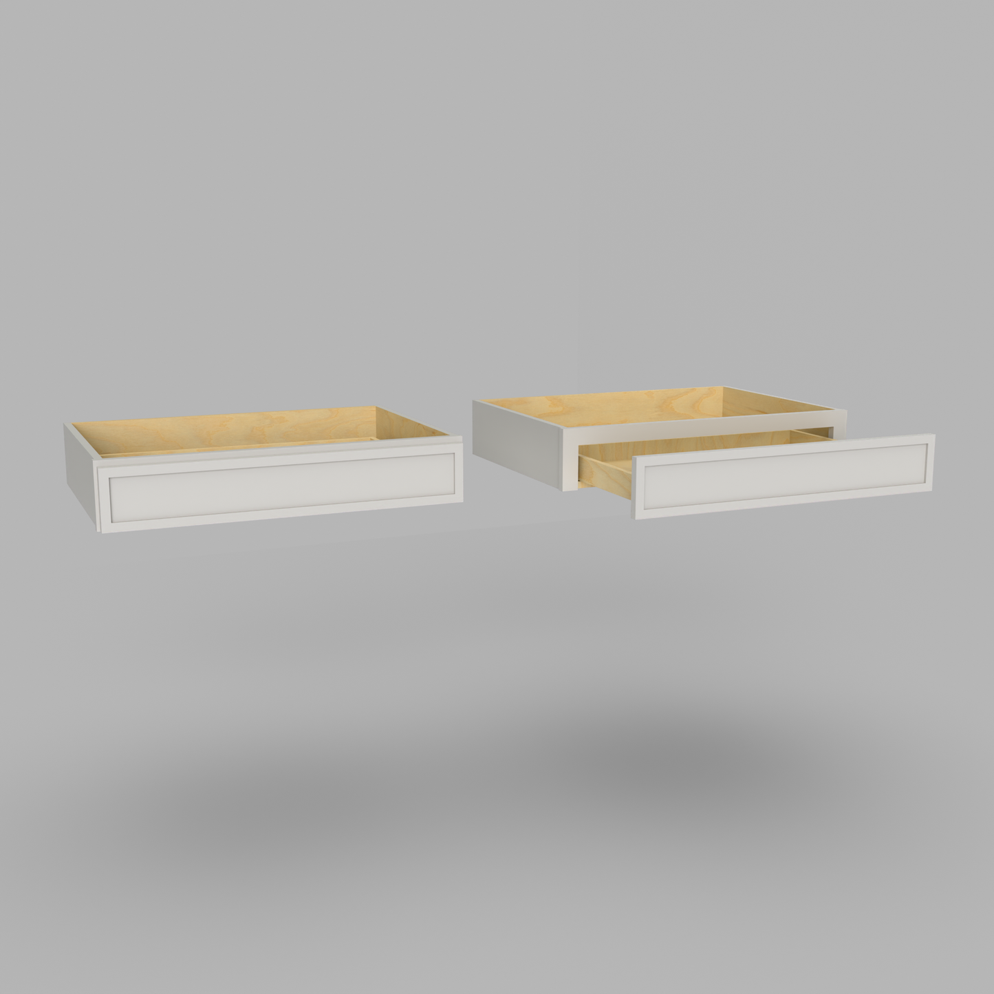 Slim Frame Shaker Vanity Knee Drawer 21" D