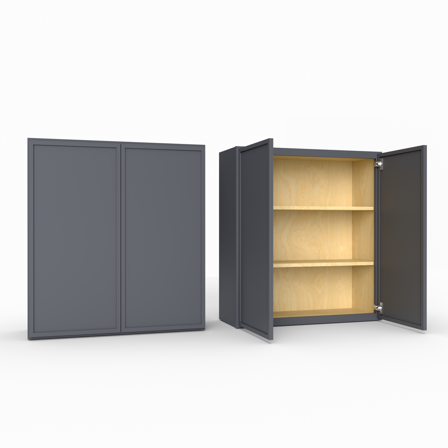 Slim Frame Shaker 30” H x 24” D Bridge / Over Fridge Wall Cabinet