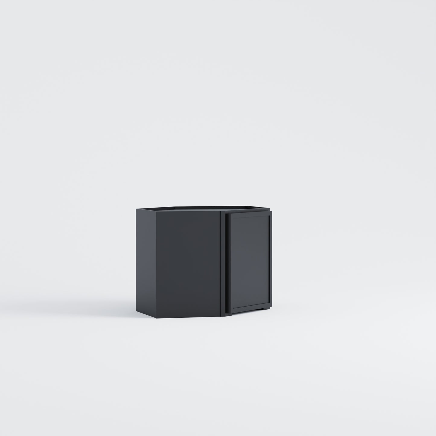 appliance garage slim frame shaker cabinet black diagonal