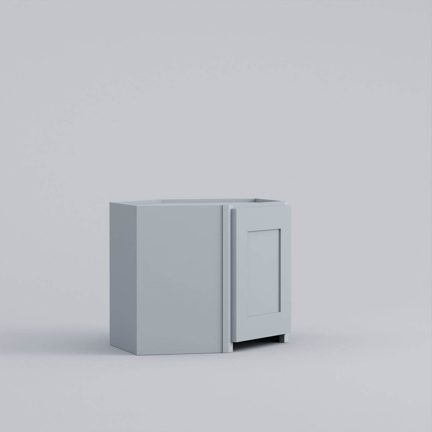 diagonal appliance garage shaker cabinet grey