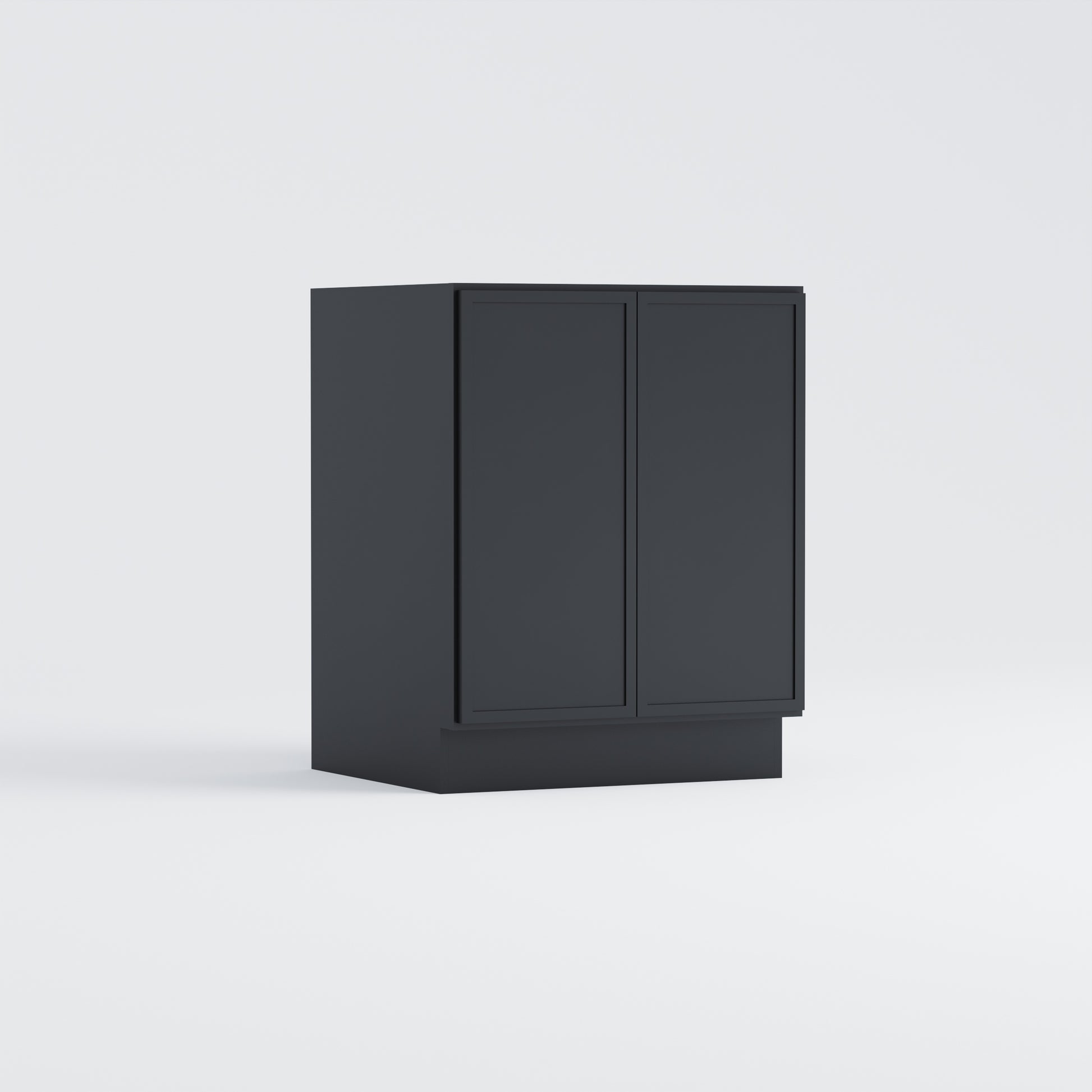 full height door  vanity sink base slim frame shaker cabinet black