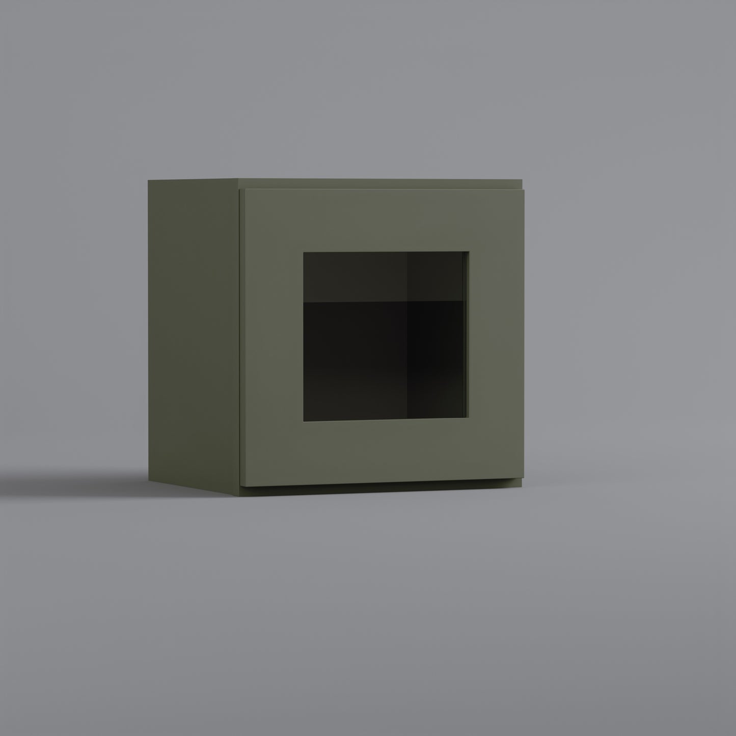 glass door shaker cabinet 1515 sage green