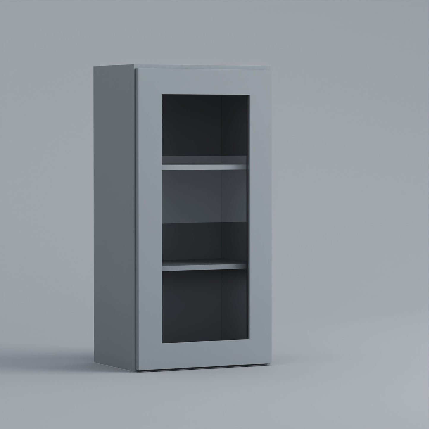 glass door shaker cabinet grey 3036