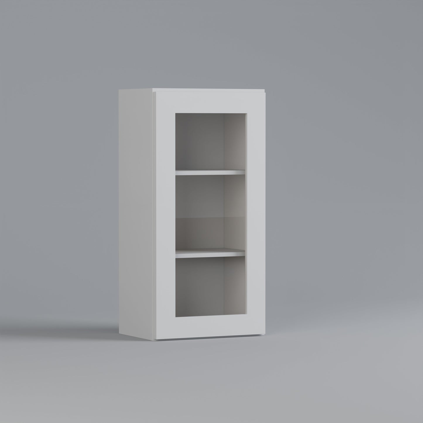 glass door shaker cabinet white 1836