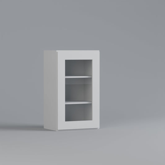 glass door shaker wall cabinet white 1830