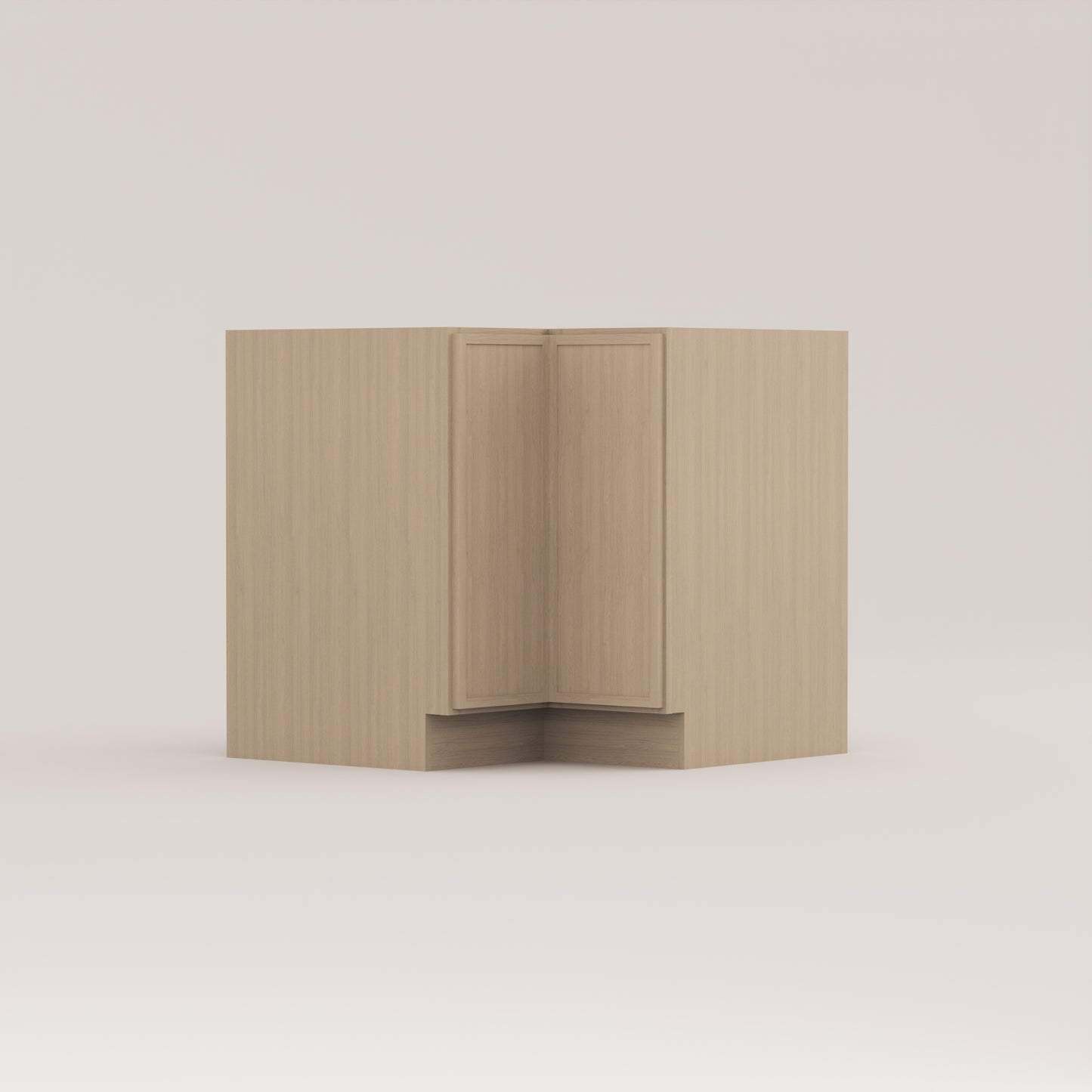 lazy susan corner base slim frame shaker cabinet rift cut white oak