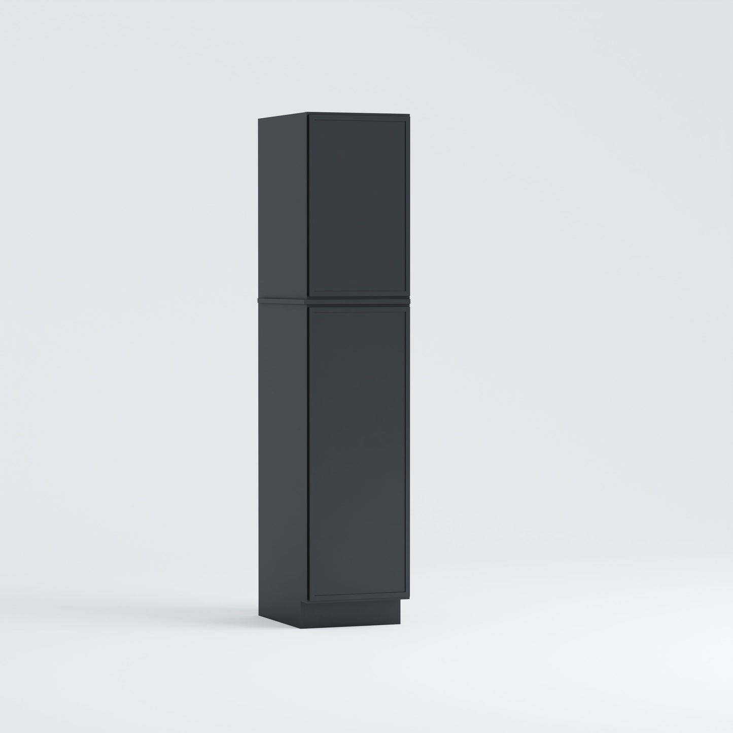 pantry utility tall cabinet slim frame shaker black