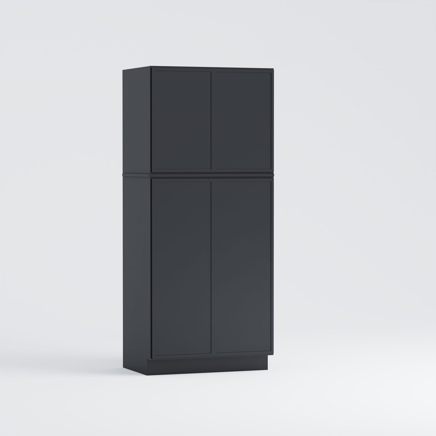 pantry utility tall cabinet slim frame shaker black