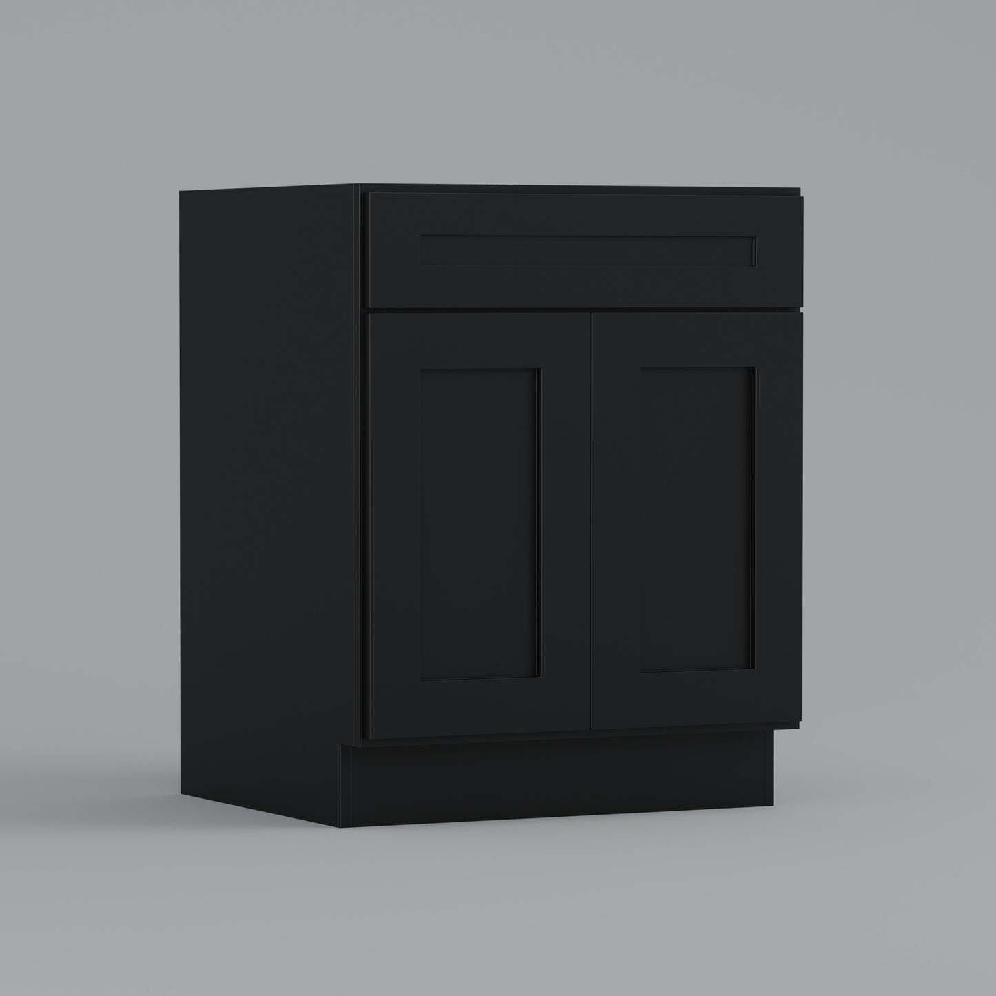 sink base shaker cabinet black 24