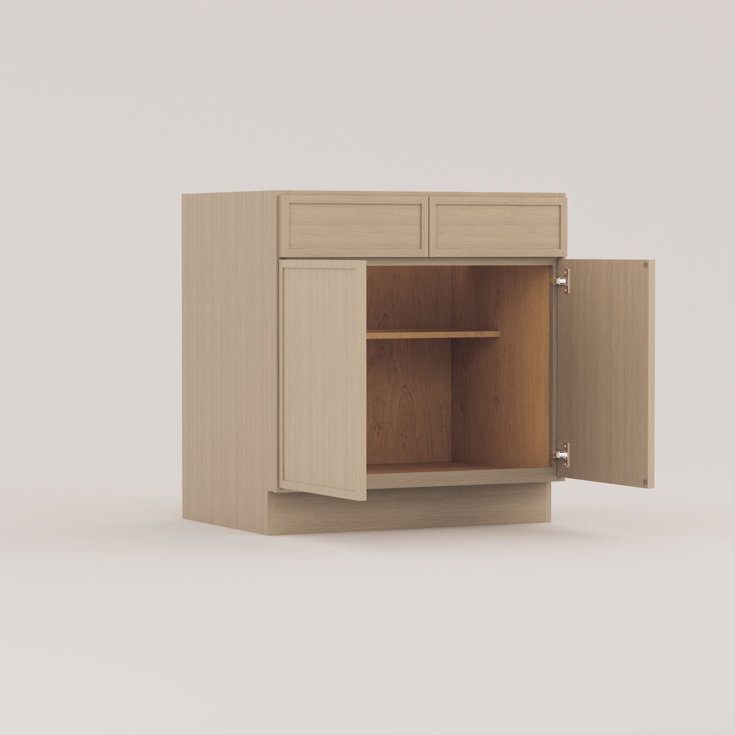 sink drawer base slim frame shaker cabinet rift cut white oak