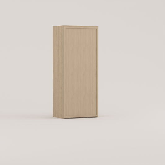 slim frame shaker wall cabinet rift cut white oak