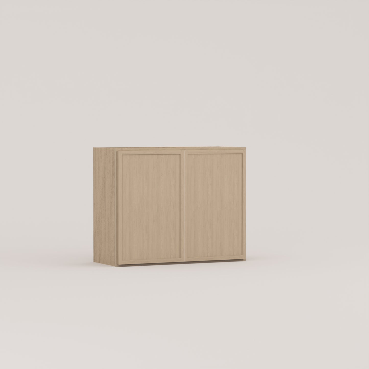 slim frame shaker wall cabinet rift cut white oak 3024