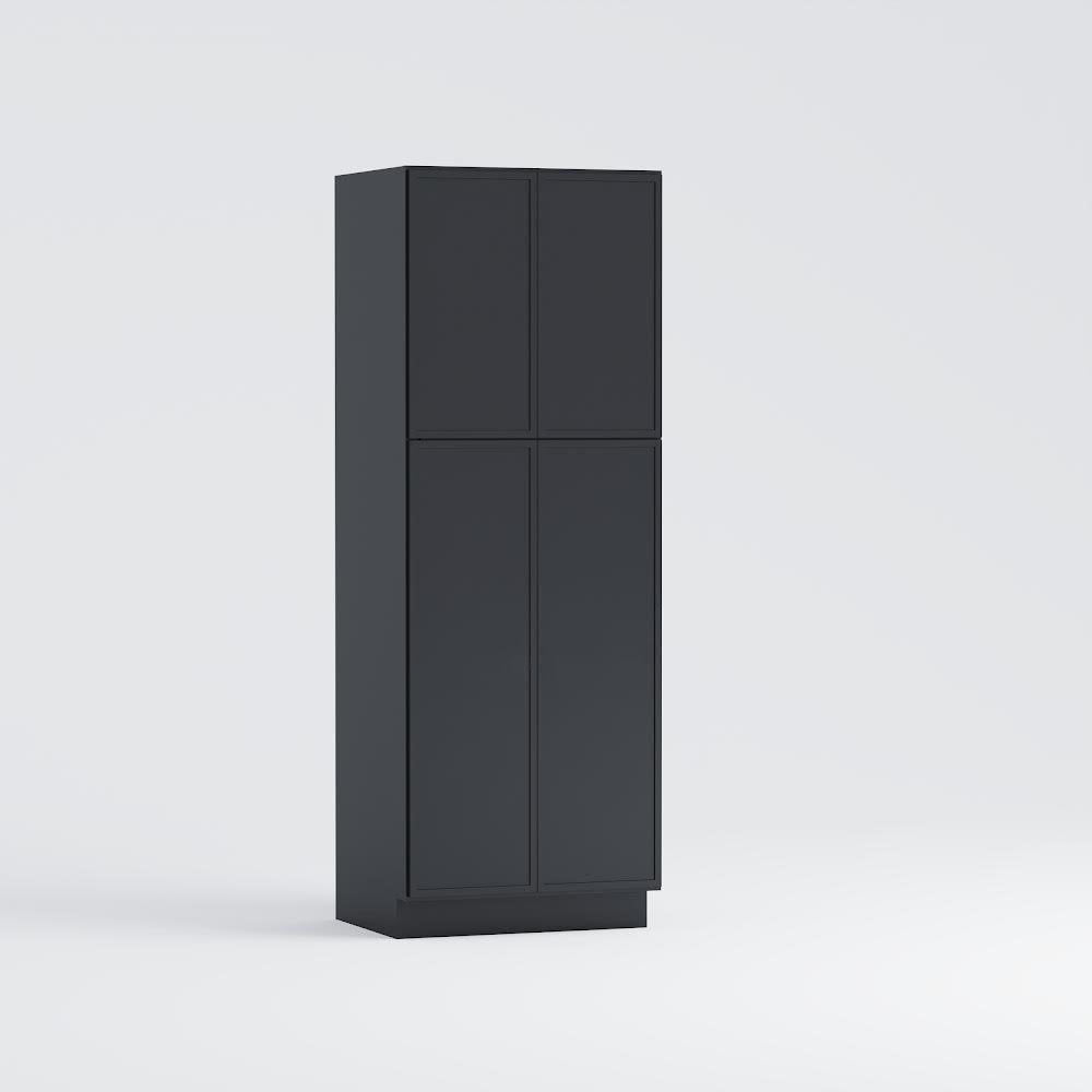 Slim Frame Shaker Standard Utility Tall Pantry Cabinet 24" D + Two Skin Panels