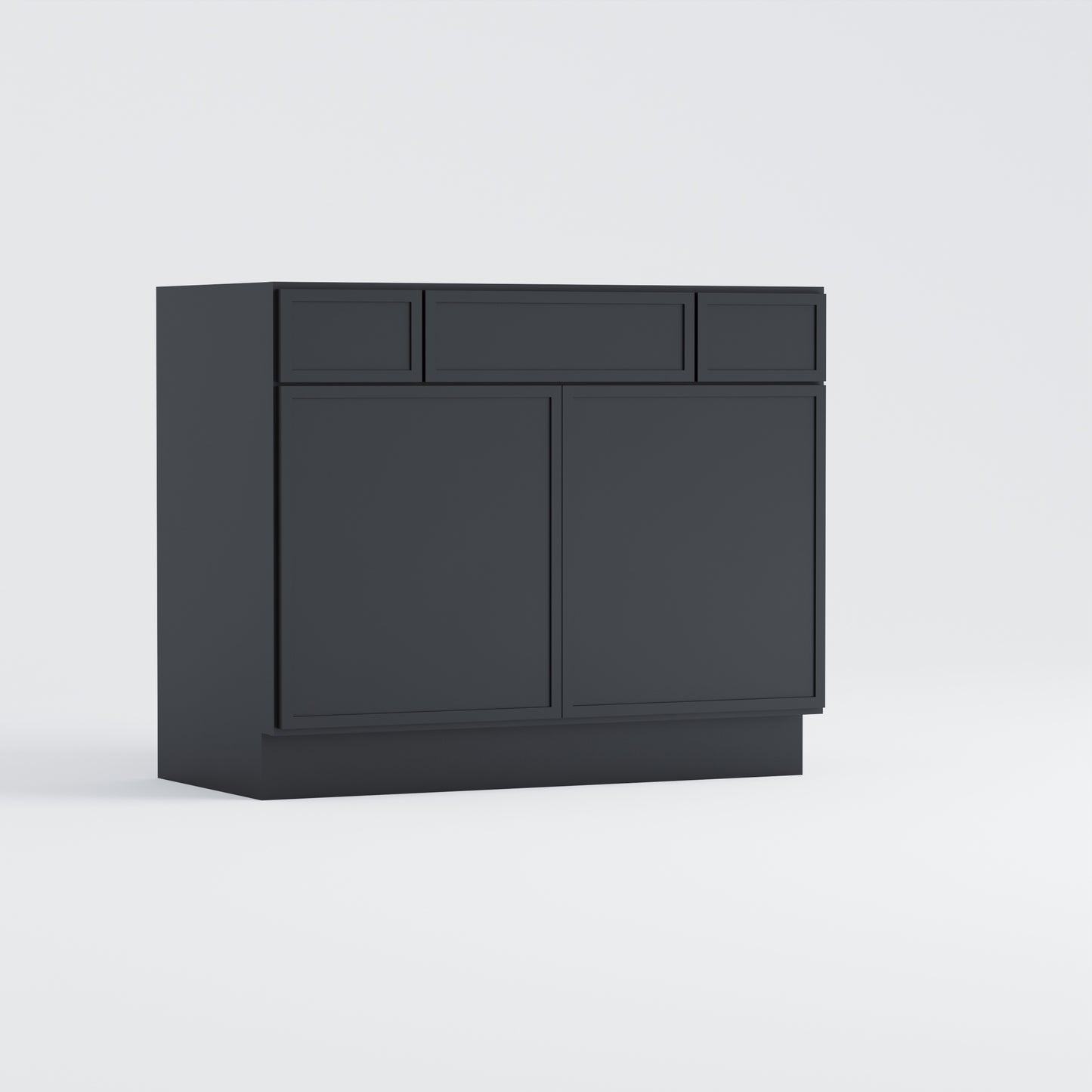 vanity sink base with drawers slim frame shaker cabinet black