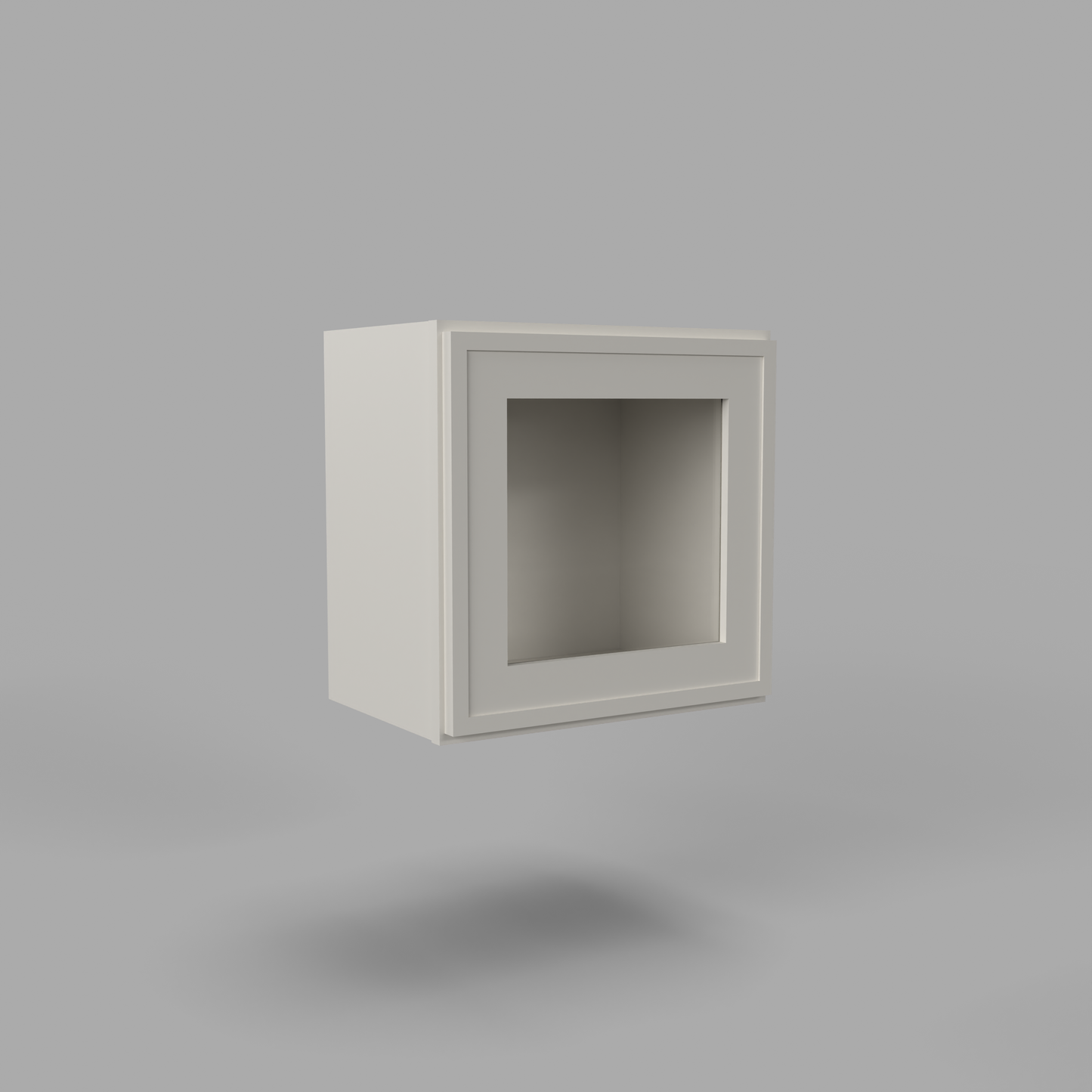 Slim Frame Shaker 18” H x 12” D Stackable Glass Door Wall Cabinet