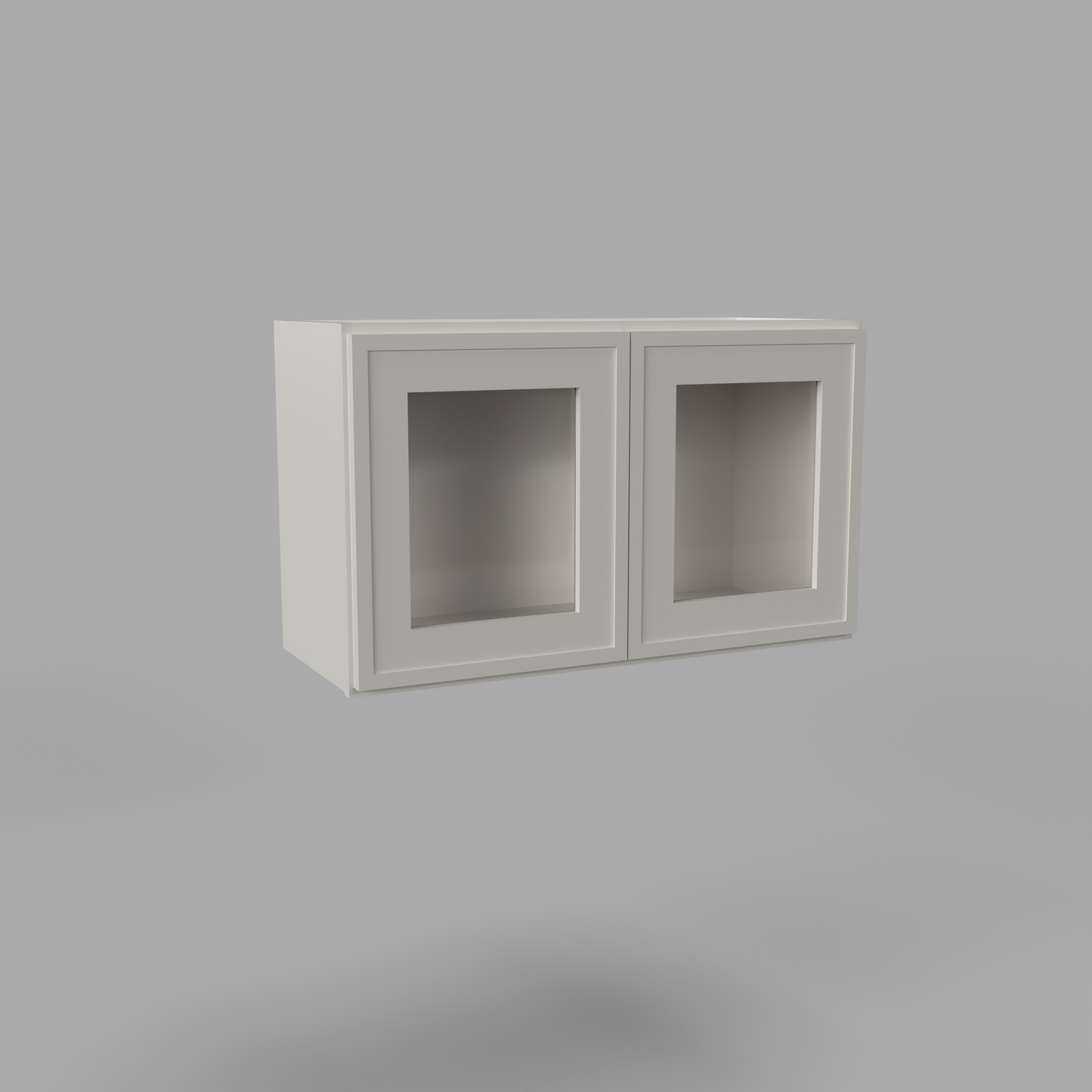 Slim Frame Shaker 18” H x 12” D Stackable Glass Door Wall Cabinet