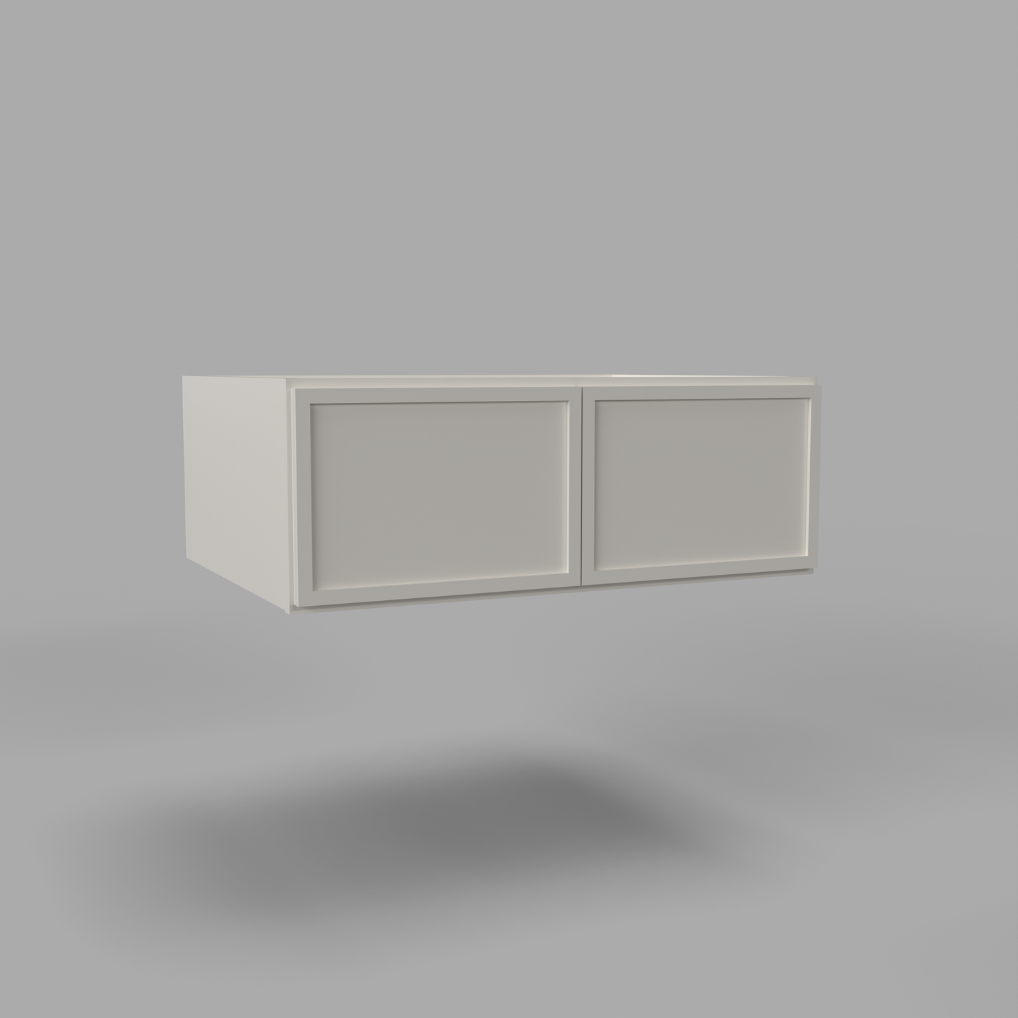 Slim Frame Shaker 12” H x 24” D Bridge / Over Fridge Wall Cabinet
