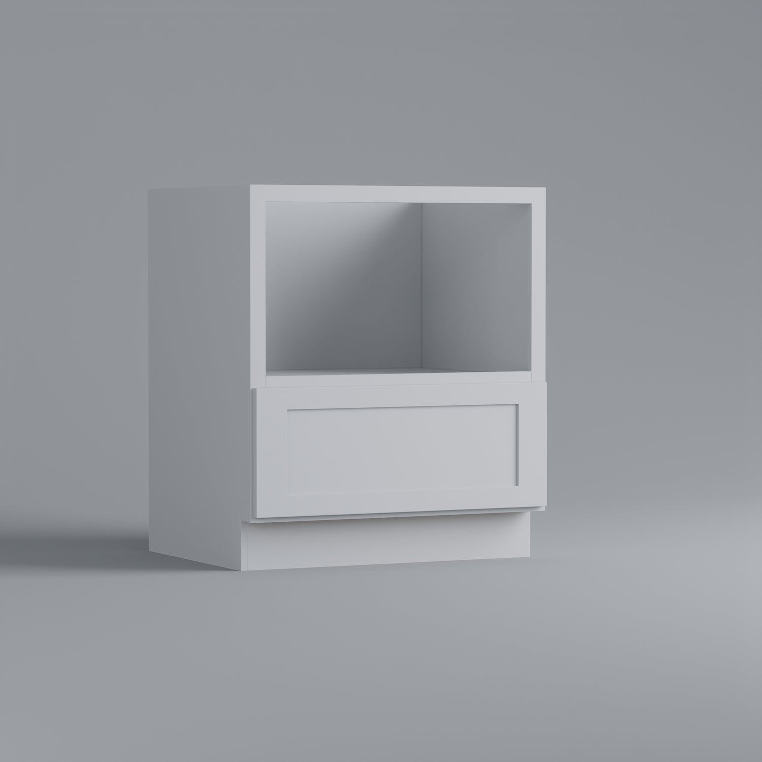 base microwave drawer shaker cabinet white