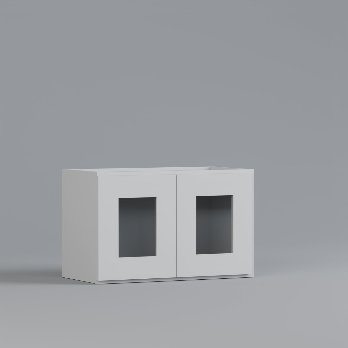 glass door shaker wall cabinet white 3015