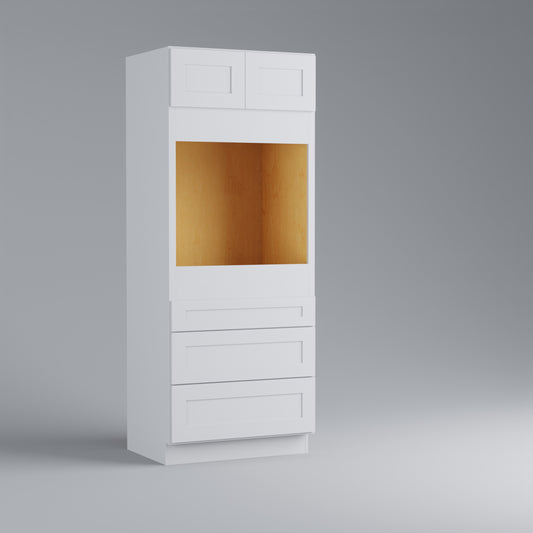 oven utility pantry tall shaker cabinet white